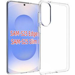 Mobigear Basics Doorzichtig Samsung Galaxy S25 Edge Hoesje Flexibel TPU Backcover - Transparant