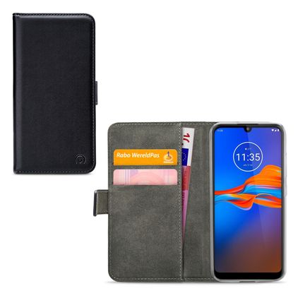 Mobilize Classic Gelly Wallet Motorola Moto E6 Plus Hoesje Bookcase Portemonnee - Zwart