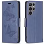 Mobigear Butterfly Samsung Galaxy S23 Ultra Hoesje Bookcase Portemonnee - Blauw