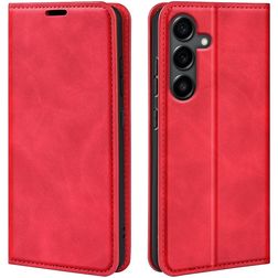 Mobigear Retro Slim Samsung Galaxy S25 FE Hoesje Bookcase Portemonnee - Rood