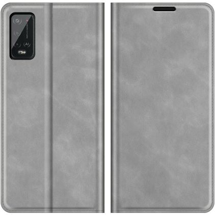 Mobigear Retro Slim Wiko Power U20 Hoesje Bookcase Portemonnee - Grijs