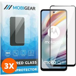 Mobigear Premium Motorola Moto G60 Glazen Screenprotector - Case Friendly - Zwart (3-Pack)