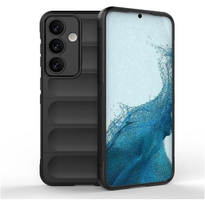 Mobigear Bumpy Samsung Galaxy S24 Hoesje Flexibel TPU Backcover - Zwart