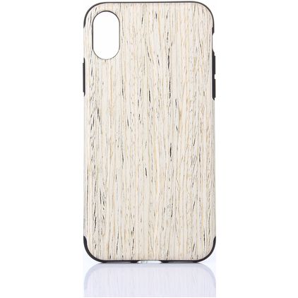 Mobigear Nature iPhone XS Max Hoesje Flexibel TPU Backcover - Nordic Walnut