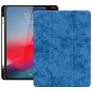 Mobigear Tri-Fold Gel iPad Pro 12.9 Inch (2018) Hoes TPU,Kunstleer Bookcase + Stylus Houder - Blauw