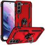 Mobigear Armor Ring Samsung Galaxy S22 Hoesje Hardcase Backcover Shockproof met Ringhouder - Rood