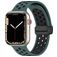 Mobigear Sport Plus Mag Siliconen Apple Watch Bandje Magneetsluiting - 49/46/45/44 mm - Zwart / Groen