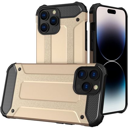 Mobigear Outdoor iPhone 14 Pro Hoesje Hardcase Backcover Shockproof - Goud