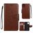 Mobigear Flowers iPhone 11 Hoesje Bookcase Portemonnee - Bruin