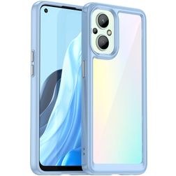 Mobigear Crystal OPPO Reno 7 Lite Hoesje Hardcase Backcover - Transparant / Blauw