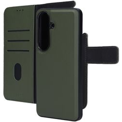 Mobiparts Samsung Galaxy S26 Hoesje Echt Leer Uitneembare 2in1 Bookcase Portemonnee - Groen