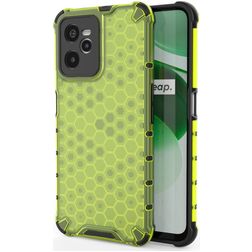 Mobigear Honeycomb Realme C35 Hoesje Hardcase Backcover Shockproof - Groen