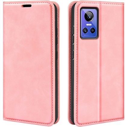 Mobigear Retro Slim Realme GT Neo 3 Hoesje Bookcase Portemonnee - Roze