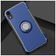 Mobigear Armor Ring iPhone XR Hoesje Hardcase Backcover Shockproof met Ringhouder - Donkerblauw