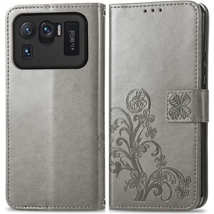 Mobigear Clover Xiaomi Mi 11 Ultra Hoesje Bookcase Portemonnee - Grijs