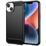 Mobigear Brushed Slim iPhone 15 Plus Hoesje Flexibel TPU Backcover - Zwart