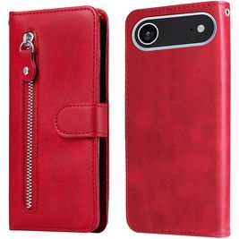 Mobigear Zipper iPhone Air Hoesje Bookcase Portemonnee - Rood