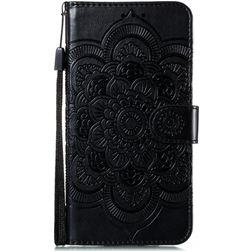 Mobigear Mandala Motorola Moto E6s (2020) Hoesje Bookcase Portemonnee - Zwart
