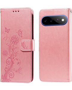Mobigear Flowers Google Pixel 11 Pro XL Hoesje Bookcase Portemonnee - Roze