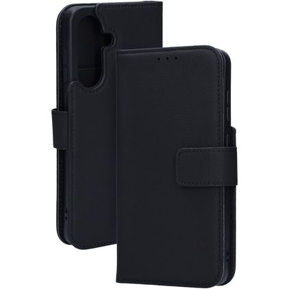 Mobiparts Samsung Galaxy A56 Hoesje Echt Leer Bookcase Portemonnee - Zwart
