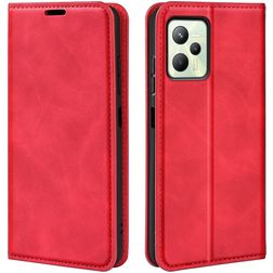 Mobigear Retro Slim Realme C35 Hoesje Bookcase Portemonnee - Rood