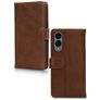 Mobilize Wallet Samsung Galaxy S25 Edge Hoesje Echt Leer Bookcase Portemonnee - Bruin