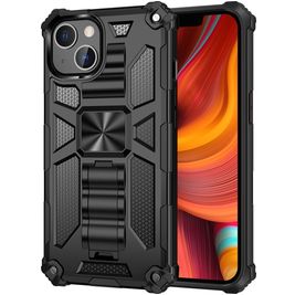 Mobigear Armor Stand iPhone 13 Pro Max Hoesje Hardcase Backcover Shockproof met Standaard - Zwart Mobigear Armor Stand iPhone 13 Pro Max Hoesje Hardcase Backcover Shockproof met Standaard - Zwart