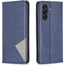 Mobigear Rhombus Slim Samsung Galaxy S25 FE Hoesje Bookcase - Blauw