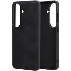 Mobiparts Classic Samsung Galaxy S26 MagSafe Hoesje TPU,Kunstleer Backcover - Graphite Black
