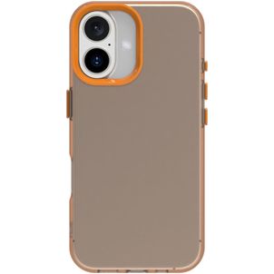 Mobigear Crystal iPhone 16 Hoesje Hardcase Backcover - Oranje
