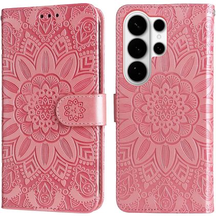 Mobigear Sunflower Samsung Galaxy S26 Ultra Hoesje Bookcase Portemonnee - Roségoud