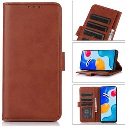 Mobigear Wallet iPhone 16 Plus Hoesje Bookcase Portemonnee - Bruin