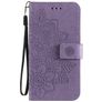 Mobigear Flowers OPPO A54 5G Hoesje Bookcase Portemonnee - Paars