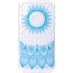 Mobigear Design iPhone XS Max Hoesje Flexibel TPU Backcover - Mandala Blauw