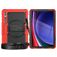 Mobigear SureGrip Xtreme Samsung Galaxy Tab S9 Ultra Hoes Hard Kunststof,Siliconen Backcover + Schouderband + Standaard - Zwart / Rood