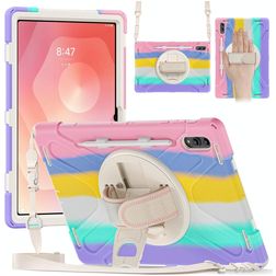 Mobigear SureGrip XGuard Samsung Galaxy Tab S11 Ultra Hoes Hard Kunststof,Siliconen Backcover + Stylus Houder + Schouderband + Standaard