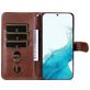 Mobigear Zipper Samsung Galaxy S23 Hoesje Bookcase Portemonnee - Bruin