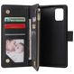 Mobigear Zipper Samsung Galaxy A51 Hoesje Bookcase Portemonnee - Zwart