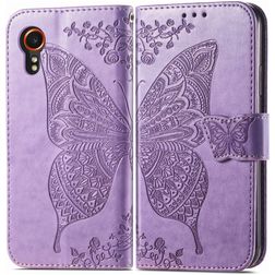 Mobigear Butterfly Samsung Galaxy Xcover 7 Hoesje Bookcase Portemonnee - Paars