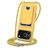 Mobigear Lanyard Card iPhone 17 Pro Siliconen Hoesje met koord en Pasjeshouder - Geel
