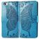 Mobigear Butterfly iPhone 17e Hoesje Bookcase Portemonnee - Blauw