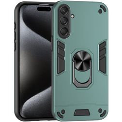 Mobigear Armor Ring Samsung Galaxy M55 Hoesje Hardcase Backcover Shockproof met Ringhouder - Groen