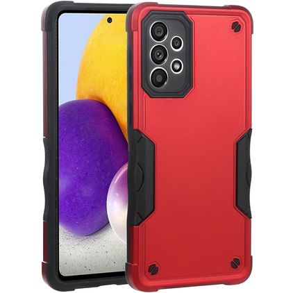 Mobigear Non-slip Armor Samsung Galaxy A73 Hoesje Hardcase Backcover Shockproof - Rood