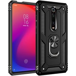 Mobigear Armor Ring Xiaomi Mi 9T Pro Hoesje Hardcase Backcover Shockproof met Ringhouder - Zwart
