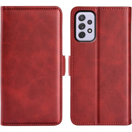 Mobigear Slim Magnet Samsung Galaxy A73 Hoesje Bookcase Portemonnee - Rood
