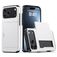 Mobigear Card iPhone 18 Pro Max Hoesje Hardcase Backcover Shockproof met Pasjeshouder - Wit