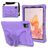 Mobigear Butterfly iPad Air 11 Inch (2025) Hoes EVA Schuim Backcover + Schouderband + Standaard - Paars