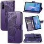 Mobigear Butterfly Sony Xperia 10 III Hoesje Bookcase Portemonnee - Paars