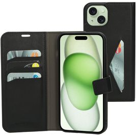 Mobiparts Classic Wallet iPhone 15 Plus Hoesje Bookcase Portemonnee - Zwart