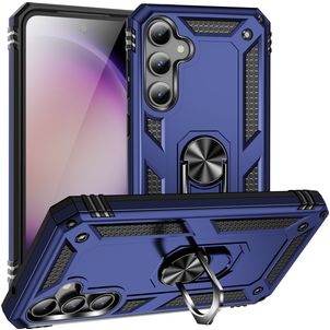 Mobigear Armor Ring Samsung Galaxy S23 FE Hoesje Hardcase Backcover Shockproof met Ringhouder - Blauw